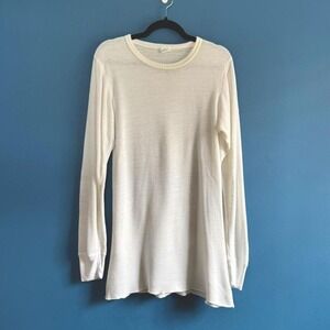 Vintage Arctex Long John Thermal Men's Size L X-Tall 42-22 White Fleeced Cotton